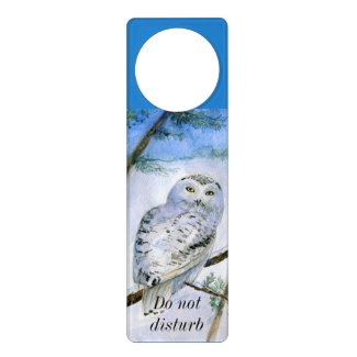 Snowy Owl - do not disturb Door Knob Hanger
