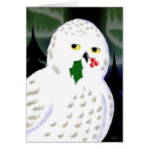 Snowy Owl Holiday Greeting Card cards