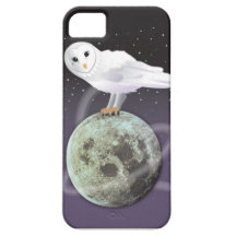 Snowy owl in the moonlight iPhone 5 covers