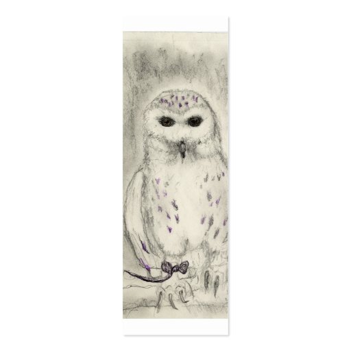 Snowy owl Profile Card Business Card (back side)