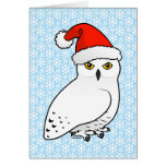 Snowy Owl Santa Card