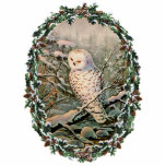 SNOWY OWL &amp; WREATH by SHARON SHARPE Photo Sculptures