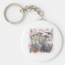 Snowy Owls Keychains