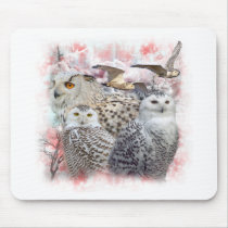 Snowy Owls mousepads by Spyder13x085 Snowy Owls mousepads
