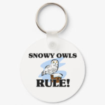 SNOWY OWLS Rule! keychains