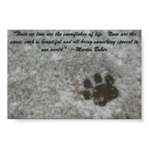 Snowy Paw Print