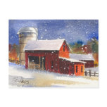 Snowy Pennsylvania Barns Postcards
