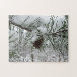 Snowy Pine Branch Puzzle