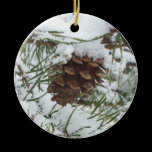 Snowy Pinecone Ornament