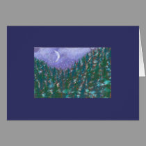 snowy pines holiday card