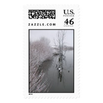 Snowy pond postage by kimmyjo221 Snowy pond postage