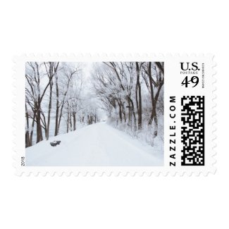 Snowy Road Postage