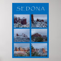 Snowy Sedona Collage posters