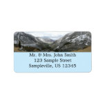 Snowy Sierra Nevada Mountains Label