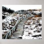 Snowy Staircase Canvas Posters
