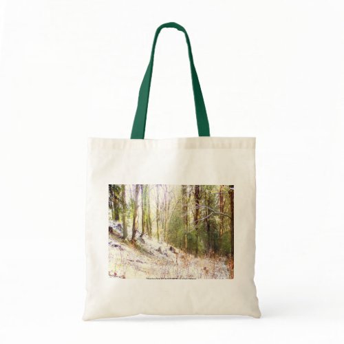 Snowy Sunlit Forest Glade #2 bag