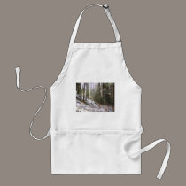 Snowy Sunlit Forest Glade aprons