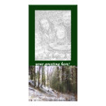 Snowy Sunlit Forest Glade photo cards