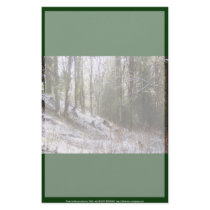 Snowy Sunlit Forest Glade stationery