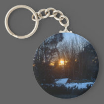 Snowy Sunrise keychains