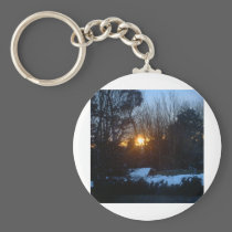 Snowy Sunrise keychains