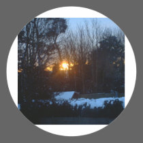 Snowy Sunrise stickers