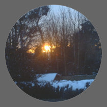Snowy Sunrise stickers