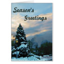 Snowy Sunset card