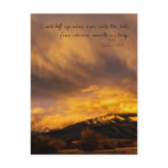 Snowy Sunset over Mountains postcards