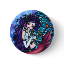 Snowy Treasures Christmas Button