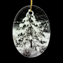 Snowy Tree & Windmill ornaments