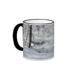 Snowy Trees And Stream Mug