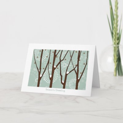 Snowy Trees Greeting Card