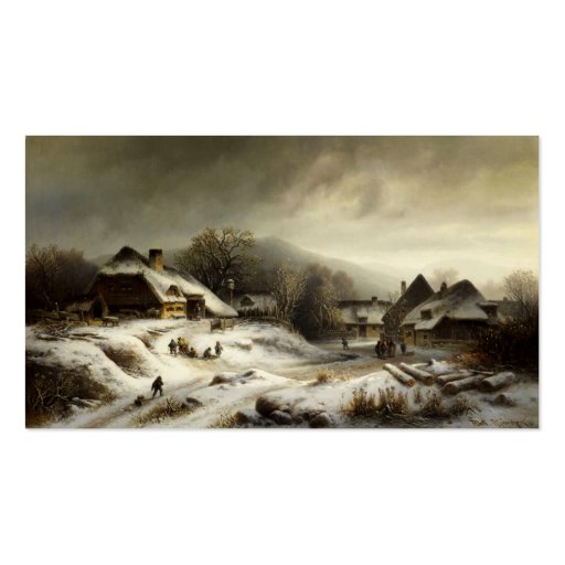 Snowy Village and Landscape Business Card
