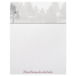 Snowy White Forest with Red Cardinal Customized Letterhead