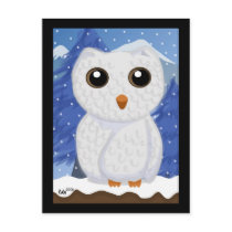 Snowy White Owl Postcard by elledeegee Snowy White Owl Postcard