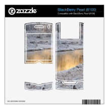 Snowy white winter landscape with light reflect BlackBerry skin