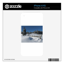 Snowy Winter Scene Decals For The iPhone 4S