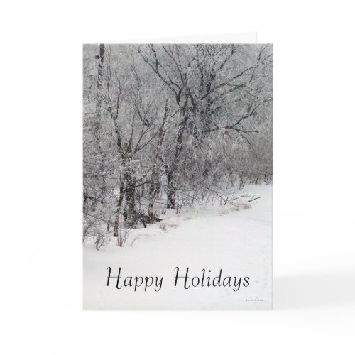 Snowy Woods Christmas Holiday Card card