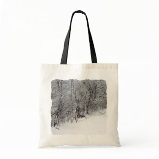 Snowy Woods Tote Bag bag