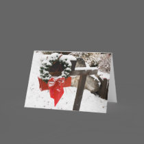 Snowy Wreath Mailbox cards