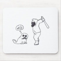 Snuffles the Baby Seal mouse pad - Man vs. Seal mousepads