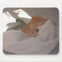 Snuggie By Kittie Mousepad by fuzzbuttcafe Snuggie By Kittie Mousepad