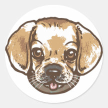 Snuggle Puggle Shirts and Gifts Round Sticker