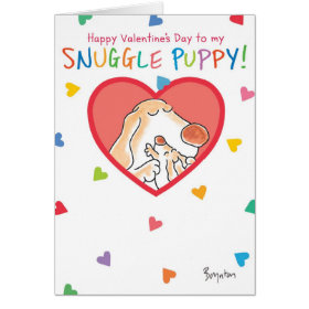 SNUGGLE PUPPY Valentines by Boynton Greeting Card