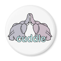 Snuggling Elephants Magnets