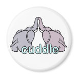Snuggling Elephants magnets