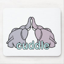 Snuggling Elephants Mouse Mats