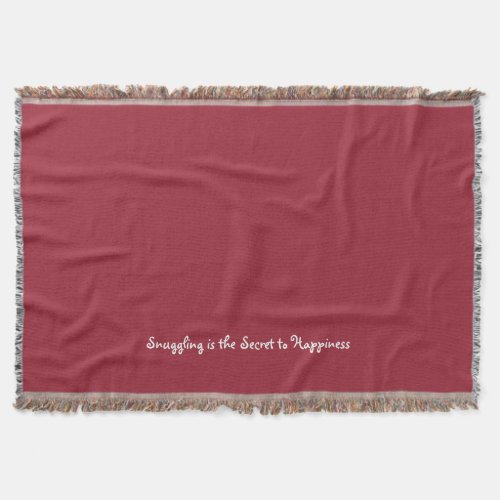 Snuggling Is The Secret | Fun Woven Throw Blanket