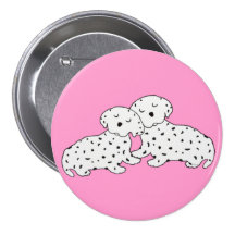 Snuggly Dalmation Dreams Pinback Button